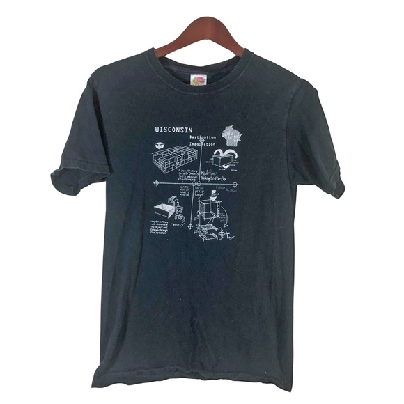 WISCONSIN Destination ImagiNation Black T shirt Size S - Picture 1 of 4